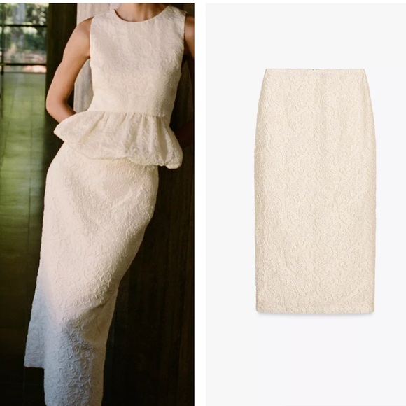 Zara Dresses & Skirts - Zara NWT textured midi skirt 2861/600